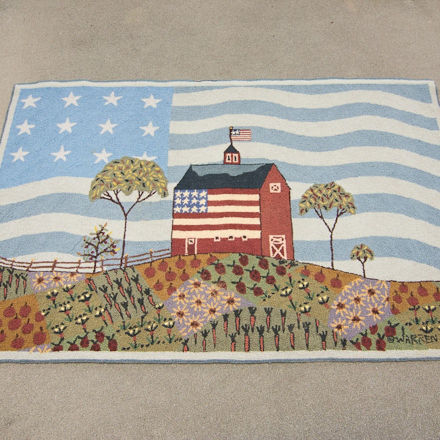 Warren Kimble America The Beautiful Nichols Hill Wall Rug Ebth Warren Kimble America The Beautiful Nichols Hill Wall Rug