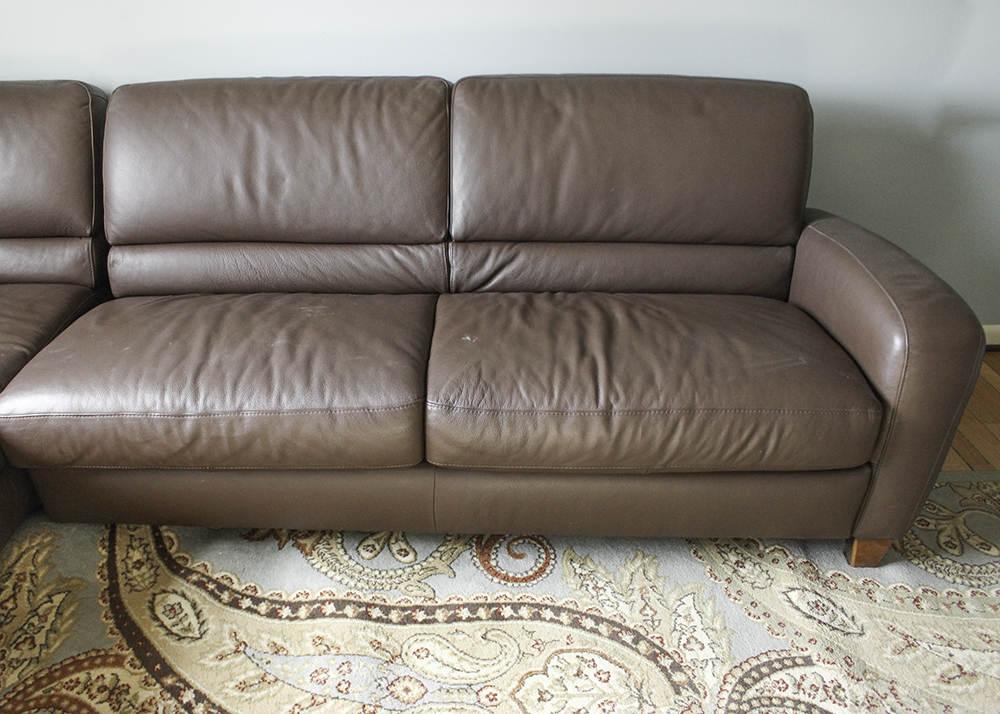 Italsofa Leather Sectional Sleeper Sofa EBTH