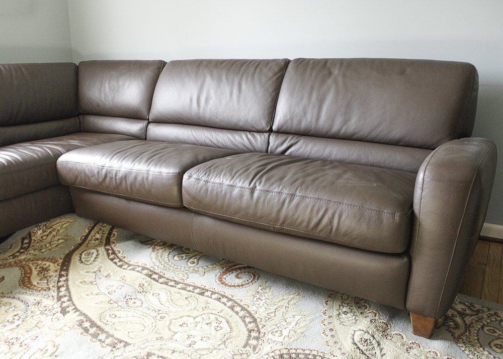 Italsofa Leather Sectional Sleeper Sofa EBTH