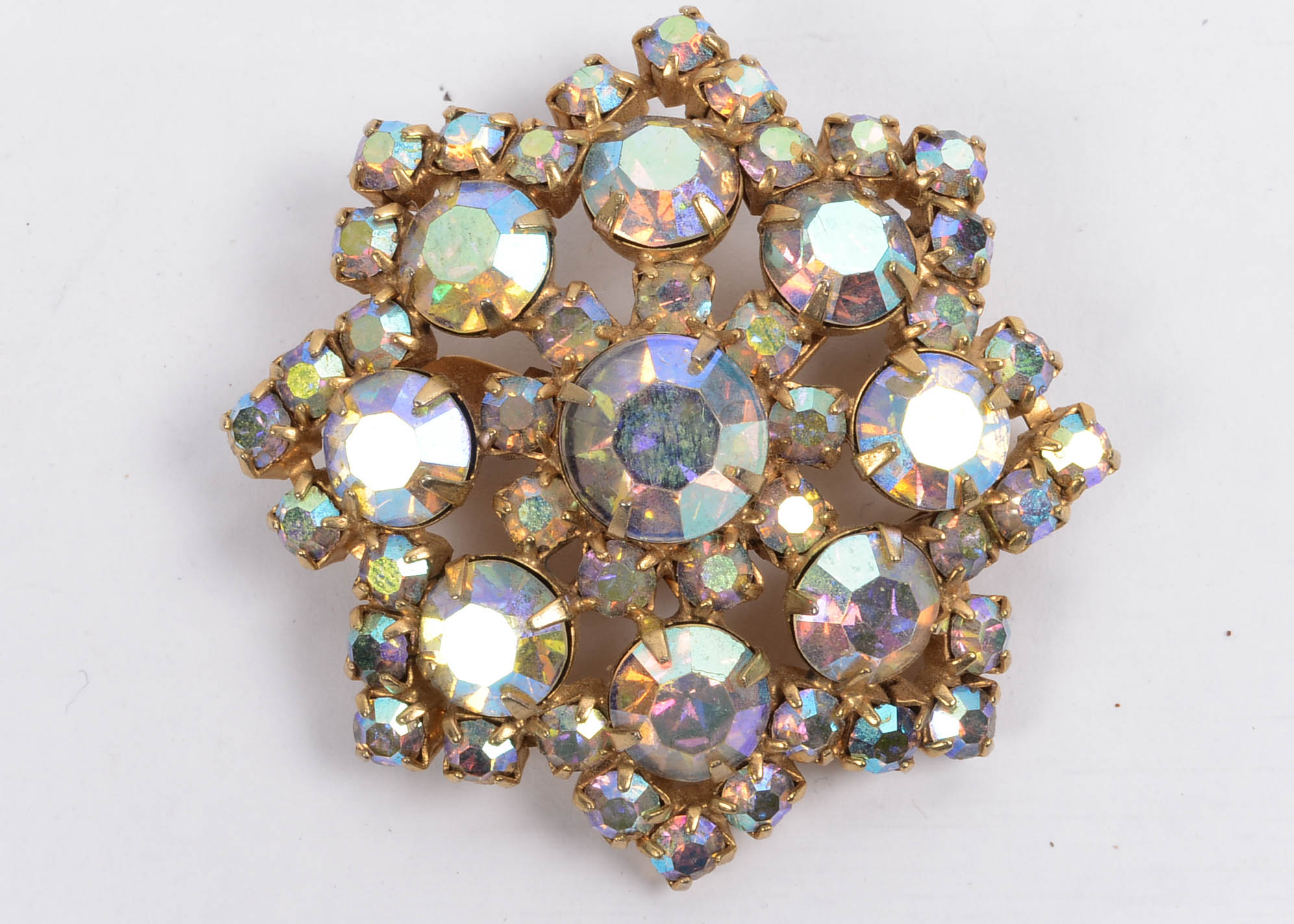 Large Vintage Rhinestone Brooch | EBTH