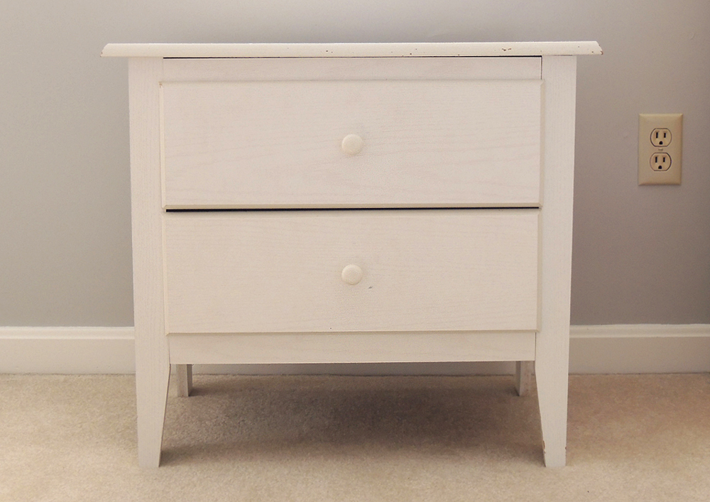 White Two Drawer Nightstand EBTH