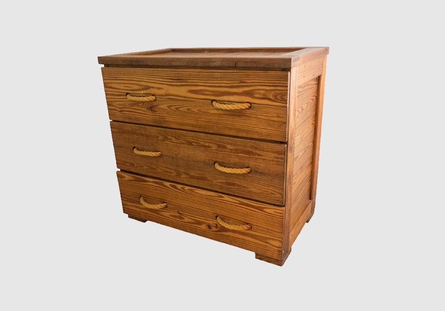 This End Up Pine Three Drawer Chest Ebth