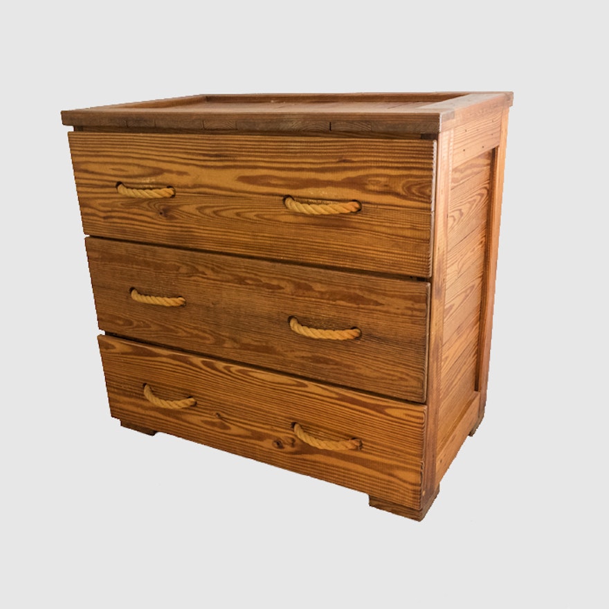 This End Up Pine Three Drawer Chest Ebth