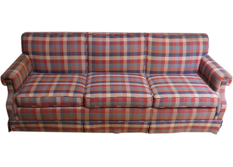 Vintage Plaid Sofa EBTH
