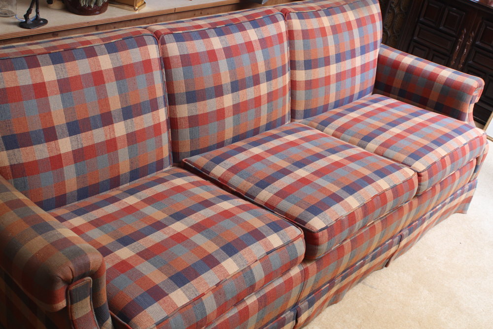Vintage Plaid Sofa EBTH