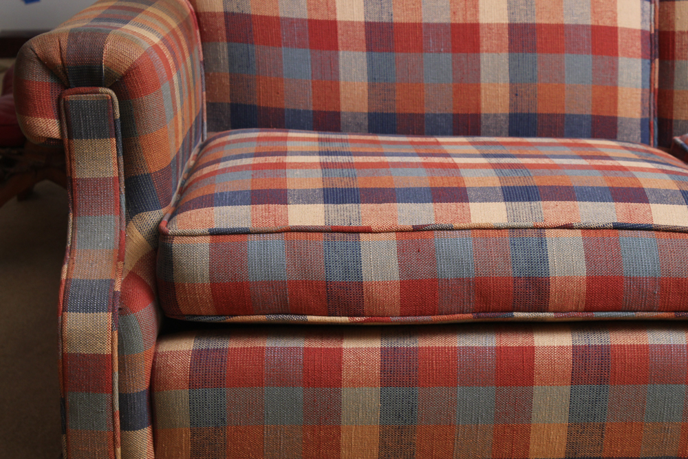 Vintage Plaid Sofa EBTH