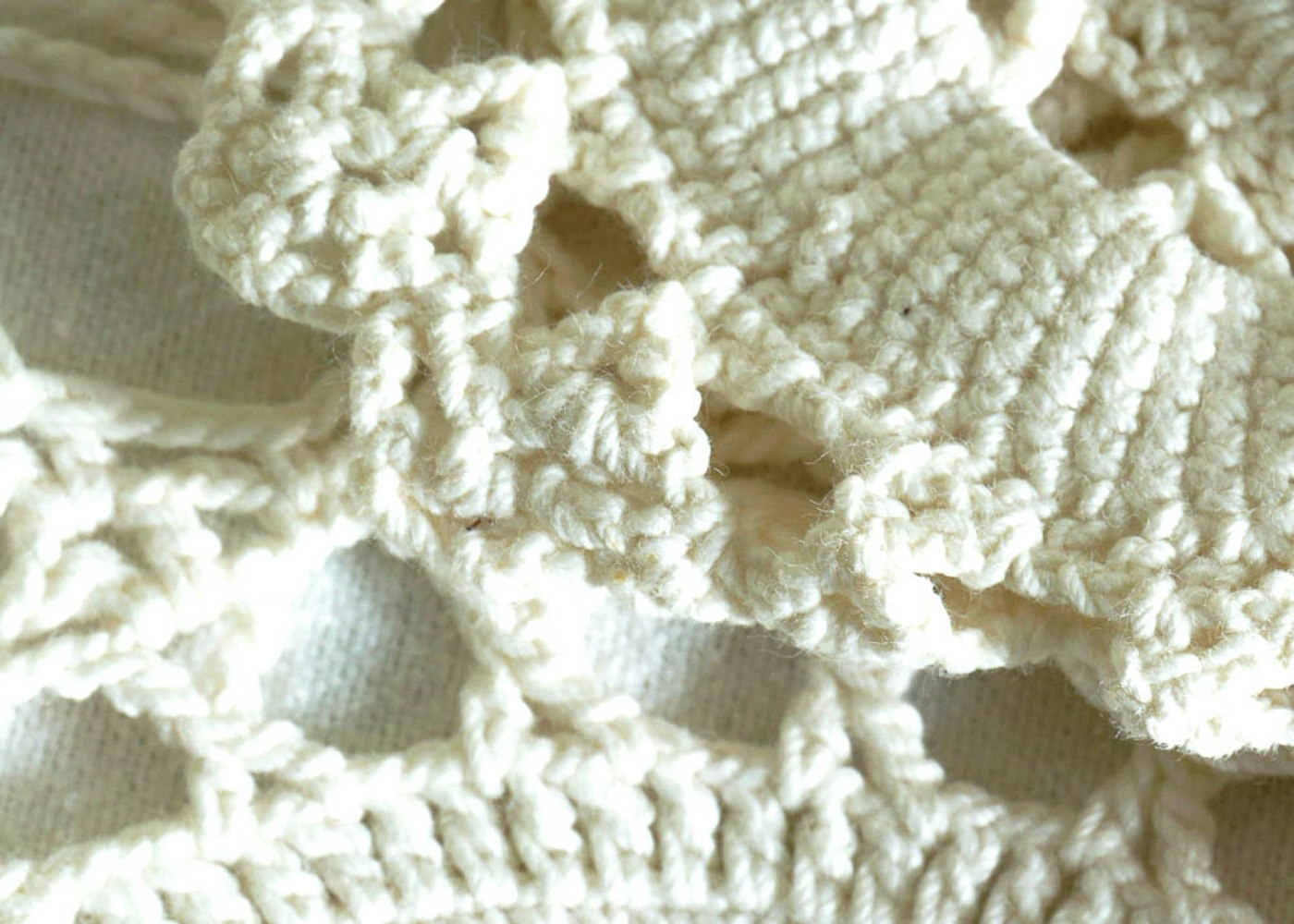 Hand Crocheted Coverlet in Ornate Rounded Eyelet Design : EBTH