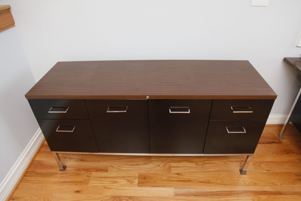 Steelcase Black Metal Credenza EBTH