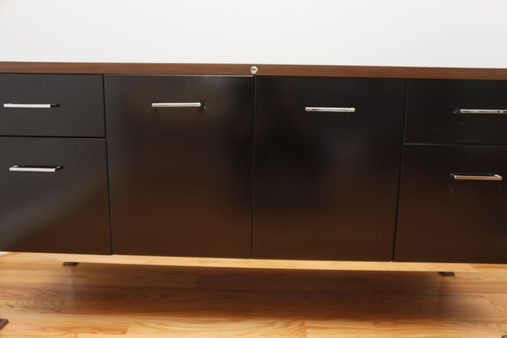 Steelcase Black Metal Credenza EBTH