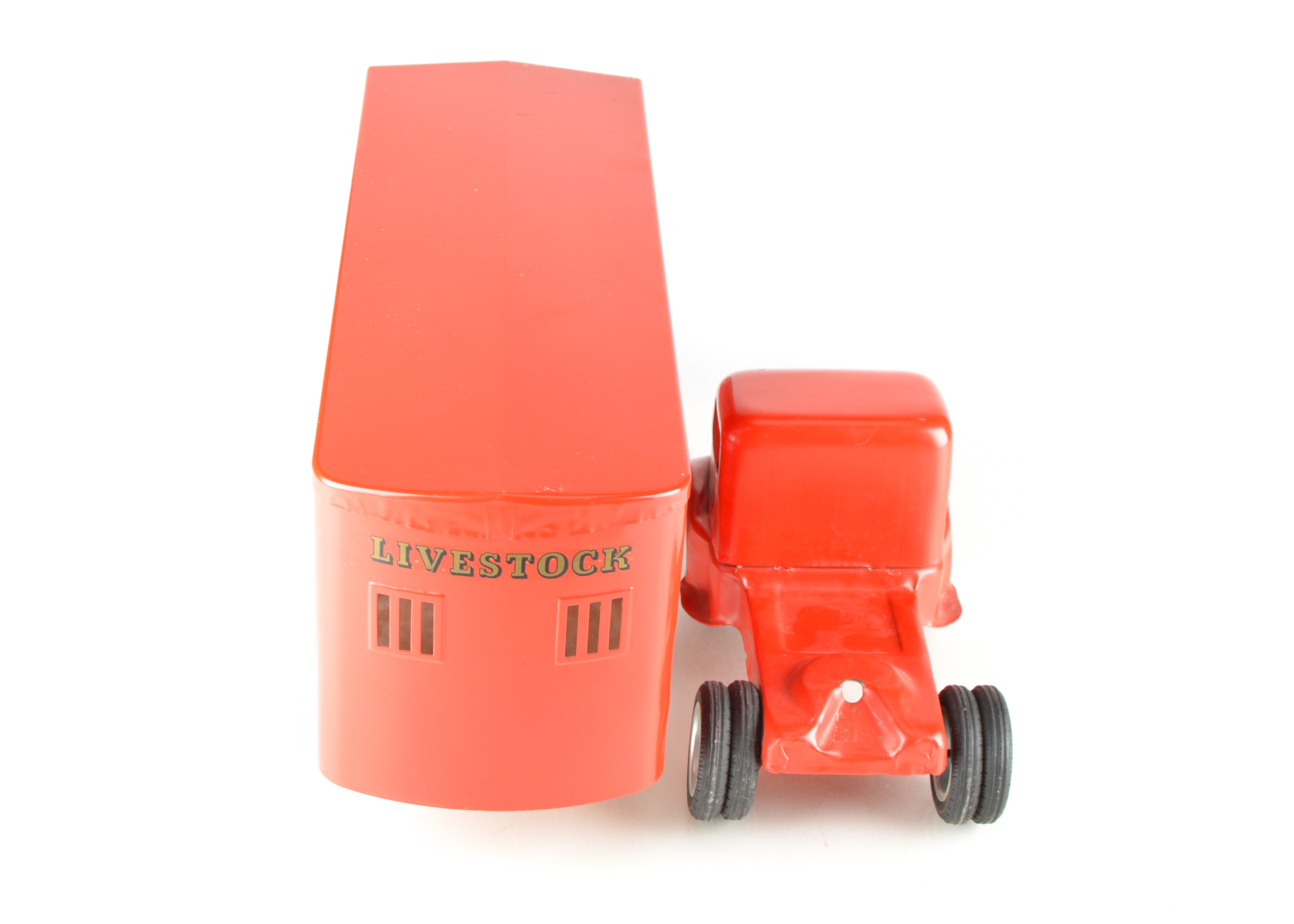 Red Toy Truck and Trailer EBTH