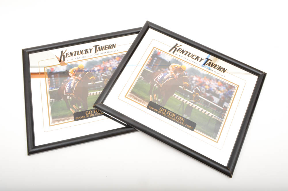 Matched Pair of Kentucky Tavern Derby Commemorative Mirrors EBTH