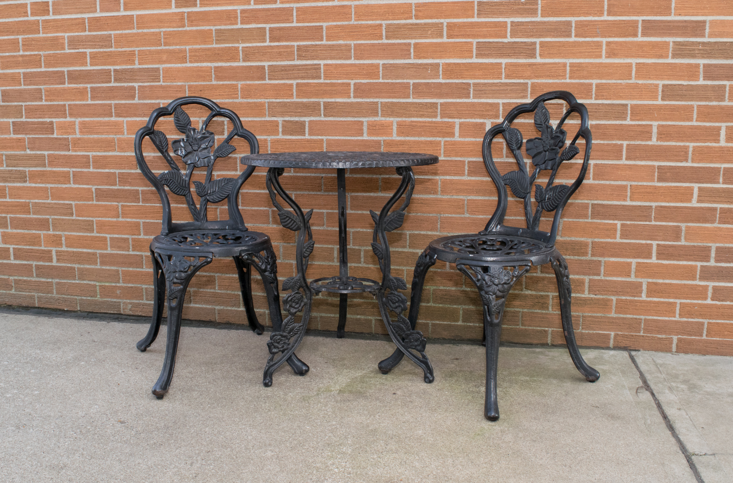 Wrought Iron Patio Bistro Table and Chairs EBTH