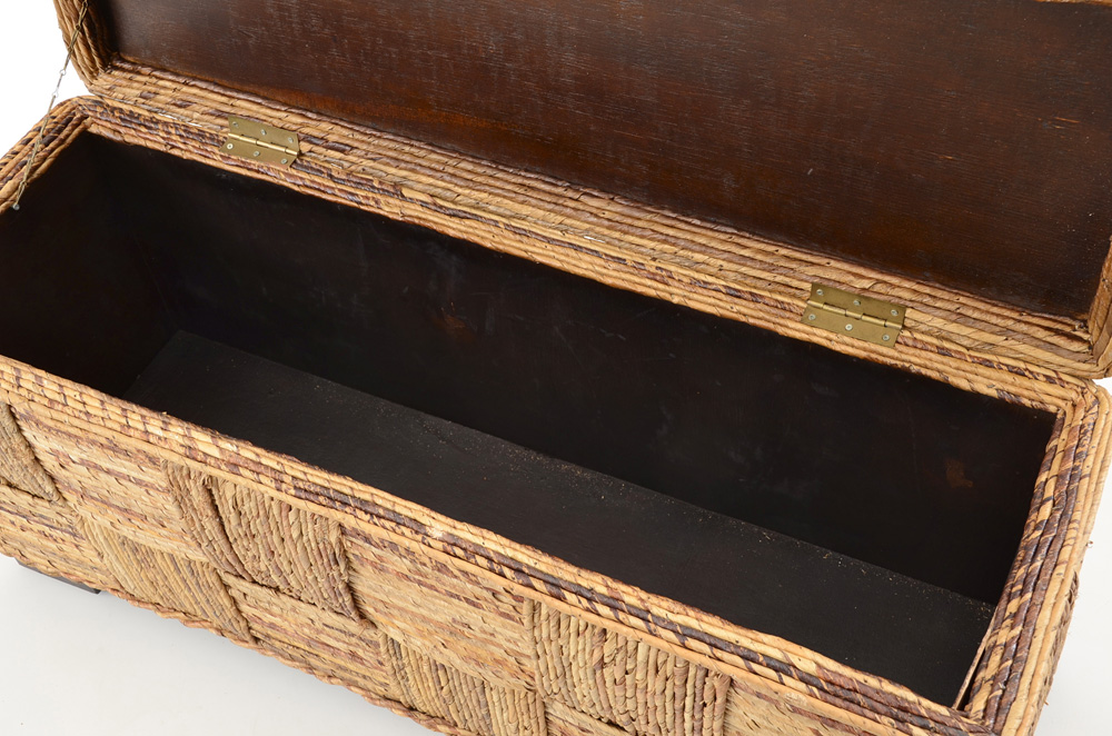 Woven Jute Storage Bench EBTH