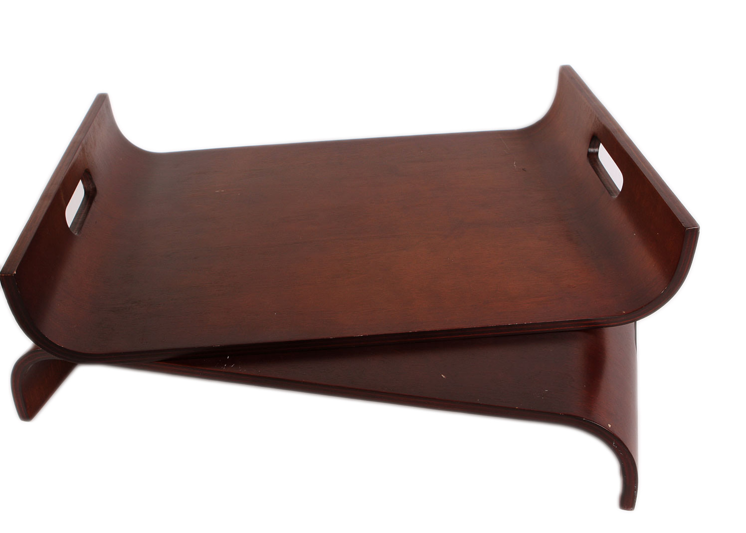 Pair of Wooden Serving Tray Lap Desk Combinations EBTH