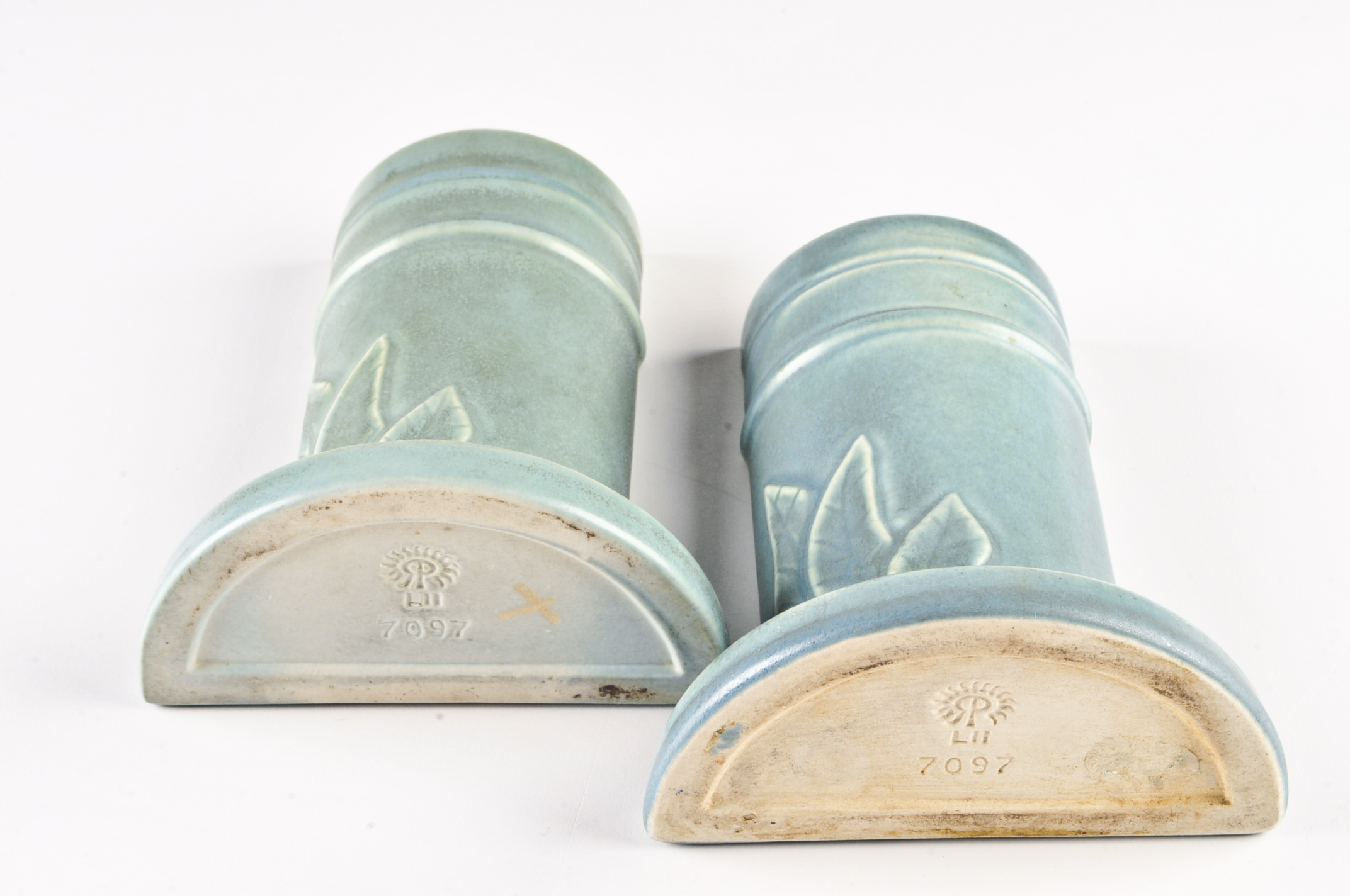 Pair of 1952 Rookwood Pottery Flower Vase Bookends EBTH