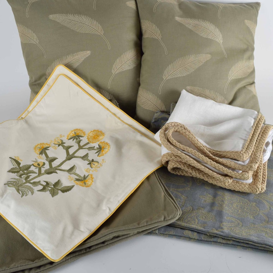 Pair Of 18 X 18 Down Pillow Insert And Four Pairs Pottery Barn