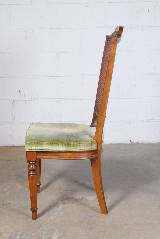 Set of Four Ethan Allen Cane Back Dining Chairs EBTH