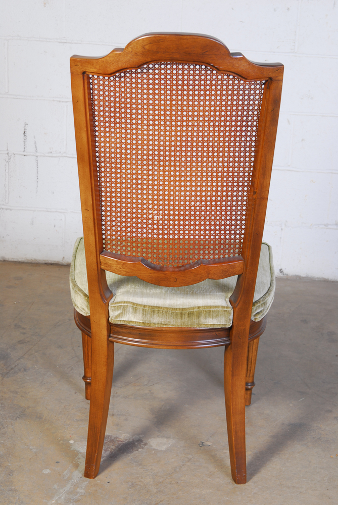 Set of Four Ethan Allen Cane Back Dining Chairs EBTH