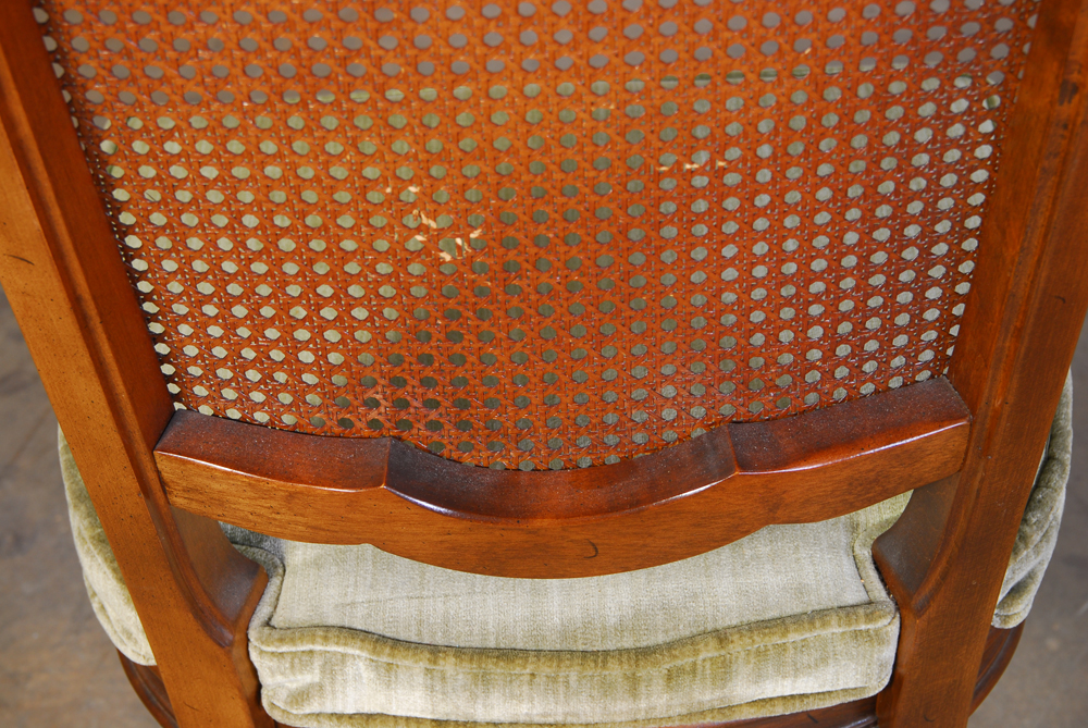 Set of Four Ethan Allen Cane Back Dining Chairs EBTH