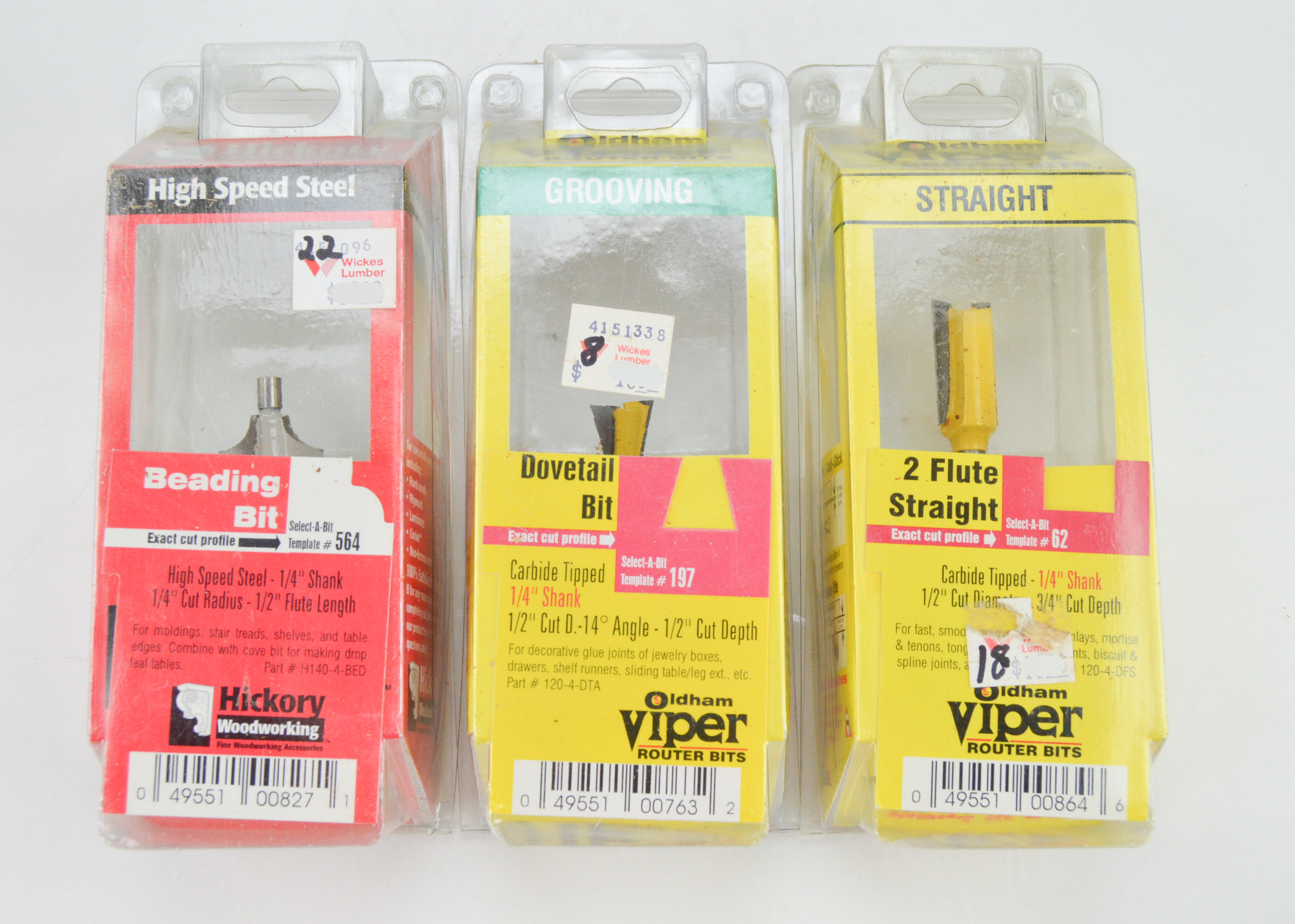 Grouping of Various Oldham Viper Router Bits EBTH