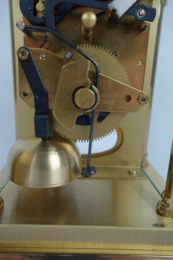 Vintage Schmid Benchmark Brass 8 Day Desk Clock | EBTH