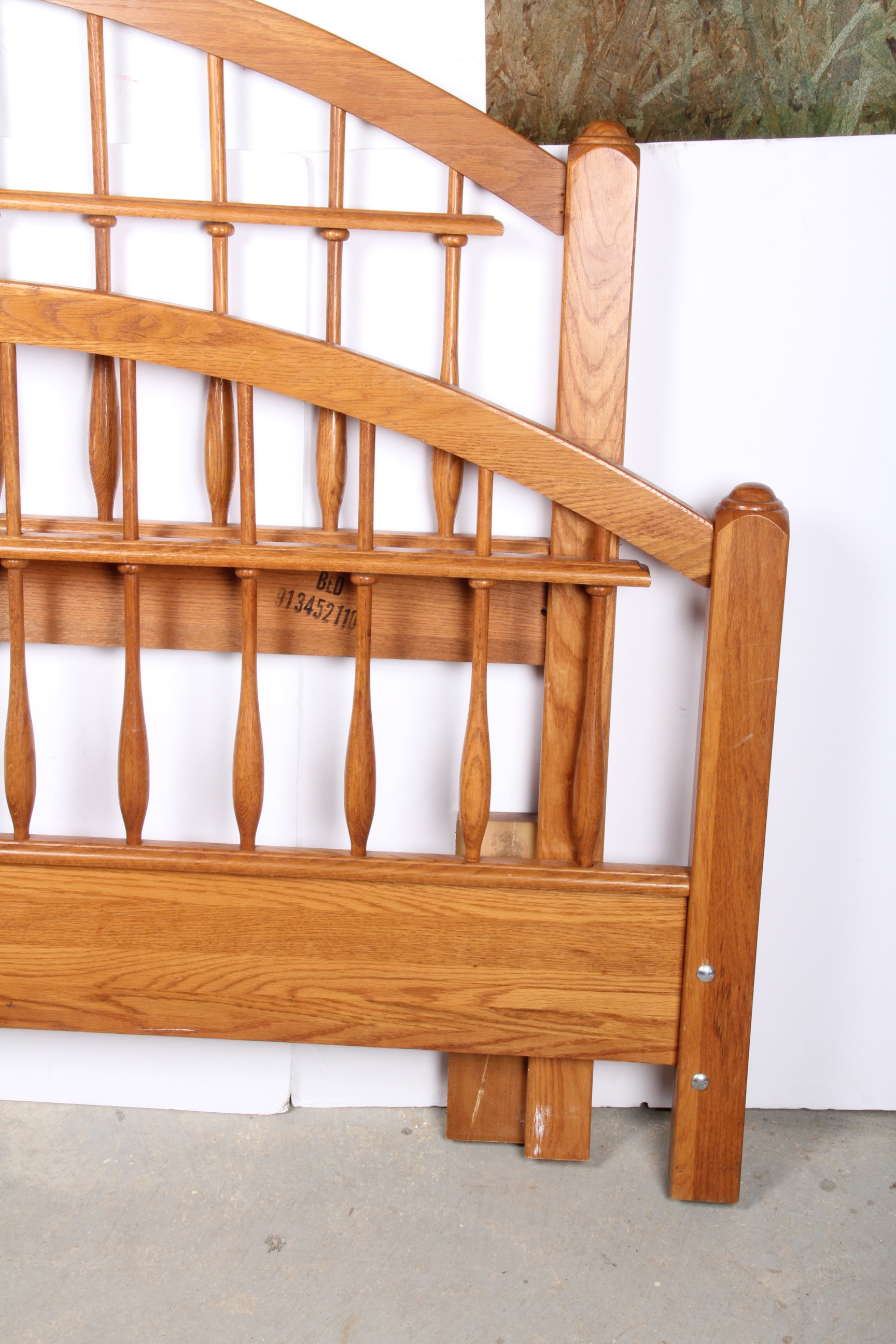 Full Size Red Oak Bed Frame EBTH