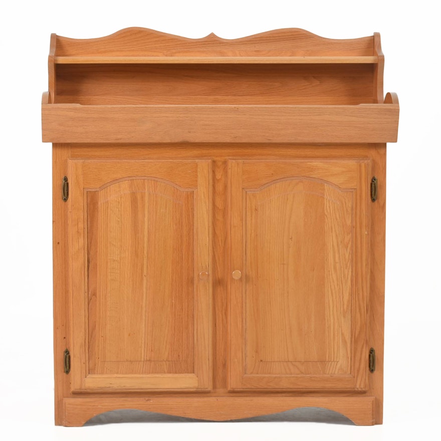 Oak Dry Sink Cabinet Ebth
