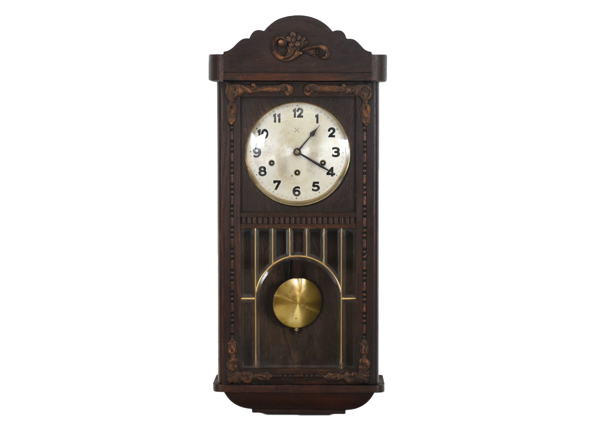 German Oak Junghans Westminster Chime Wall Clock EBTH