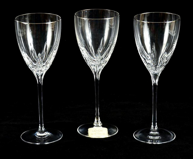 Lenox Platinum Rimmed Stemware "Firelight" Pattern EBTH