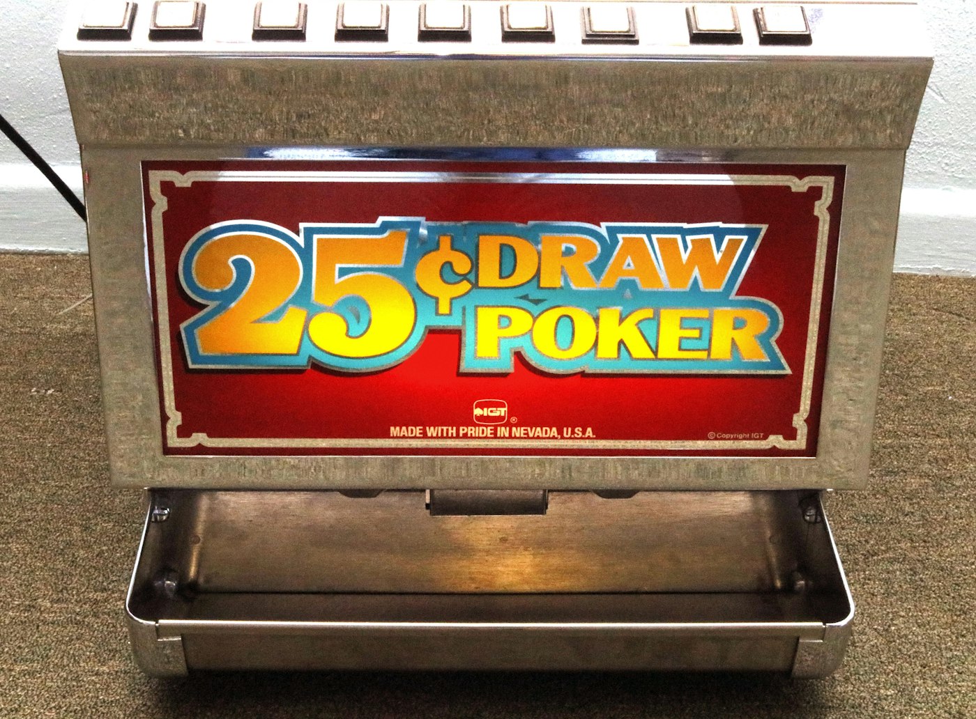 Players Edge Draw Poker Video Machine EBTH