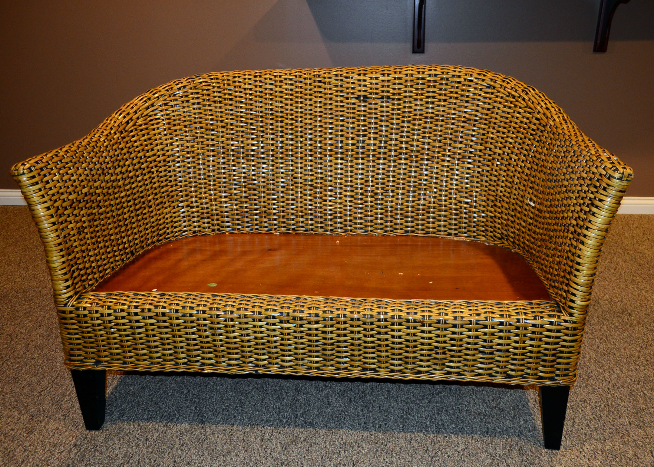 Pier One Wicker Loveseat EBTH