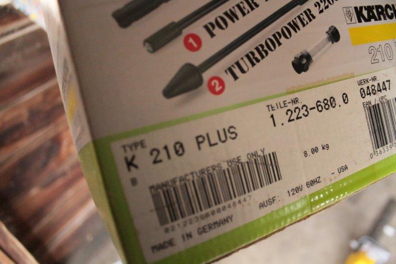 Karcher 210 Plus Power Washer EBTH