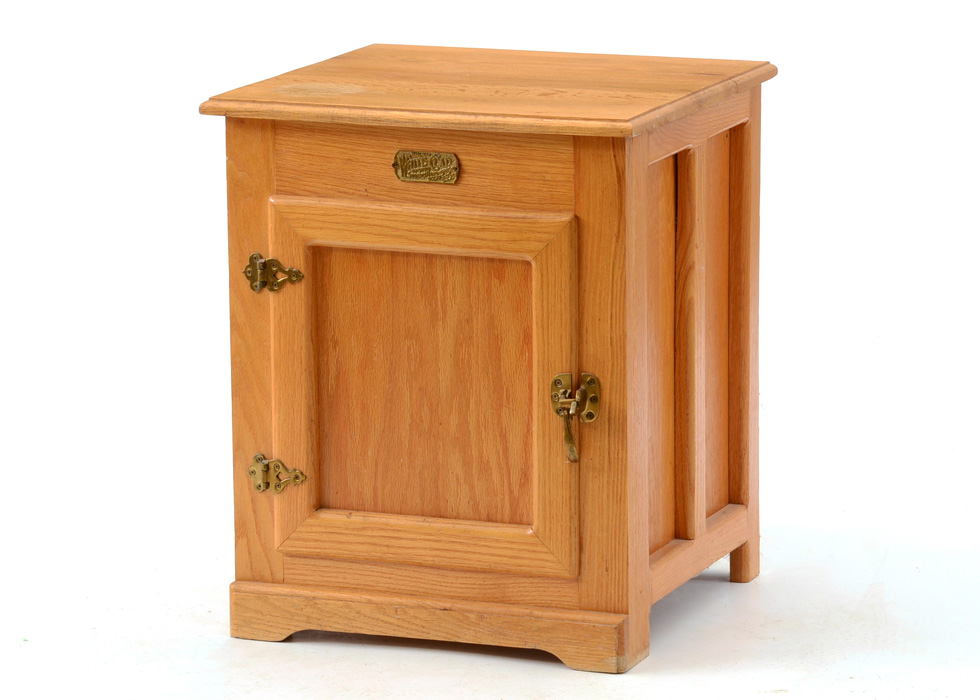 Oak Ice Box End Table EBTH