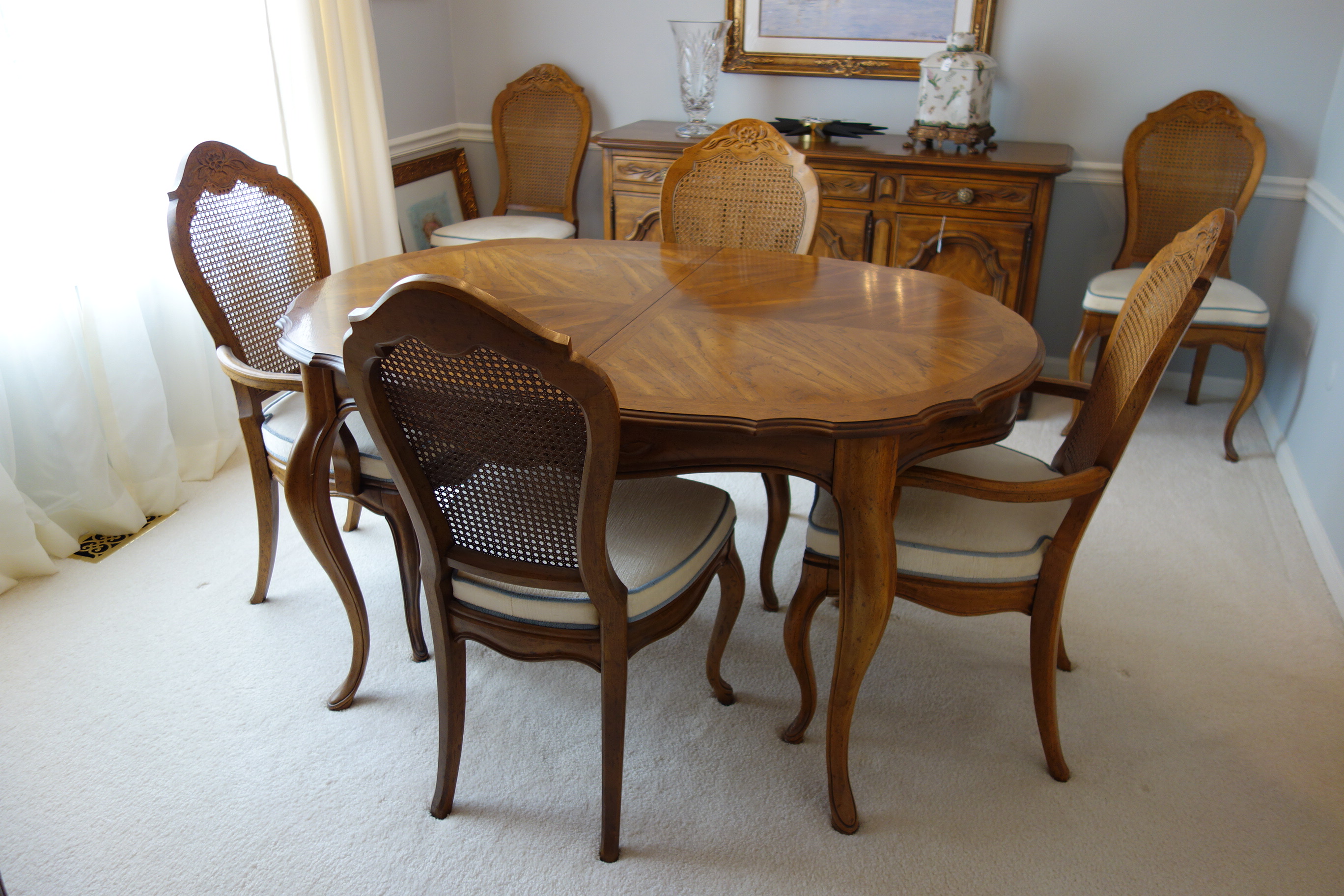 Drexel French Provincial Style Dining Table and Six Chairs EBTH