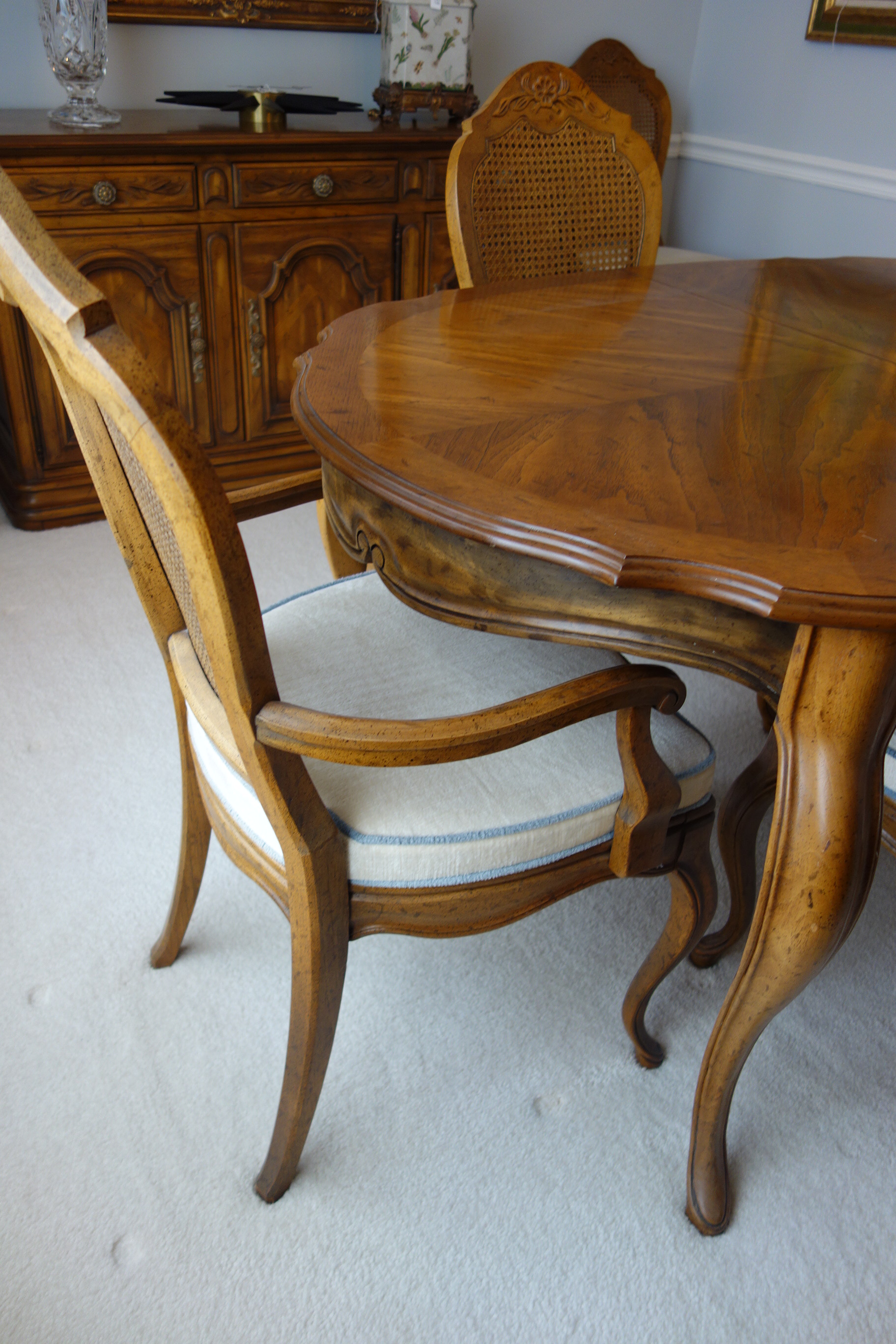 Drexel French Provincial Style Dining Table and Six Chairs EBTH