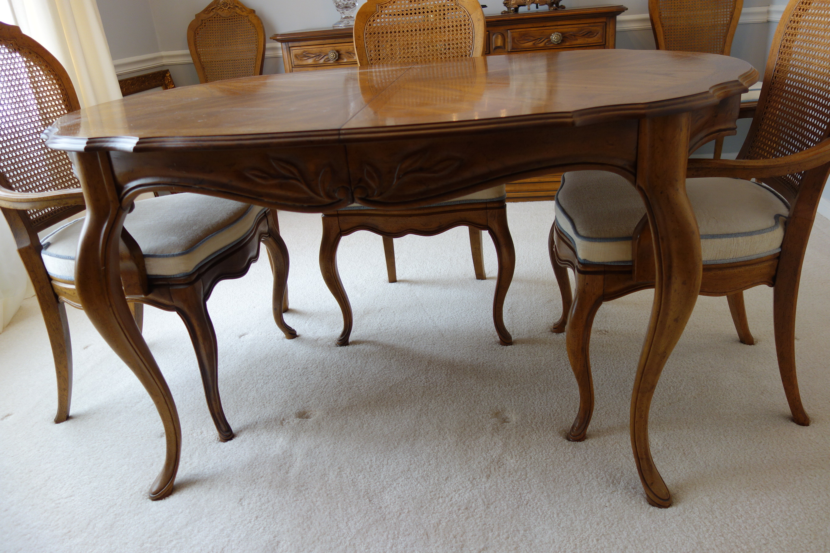 Drexel French Provincial Style Dining Table and Six Chairs EBTH