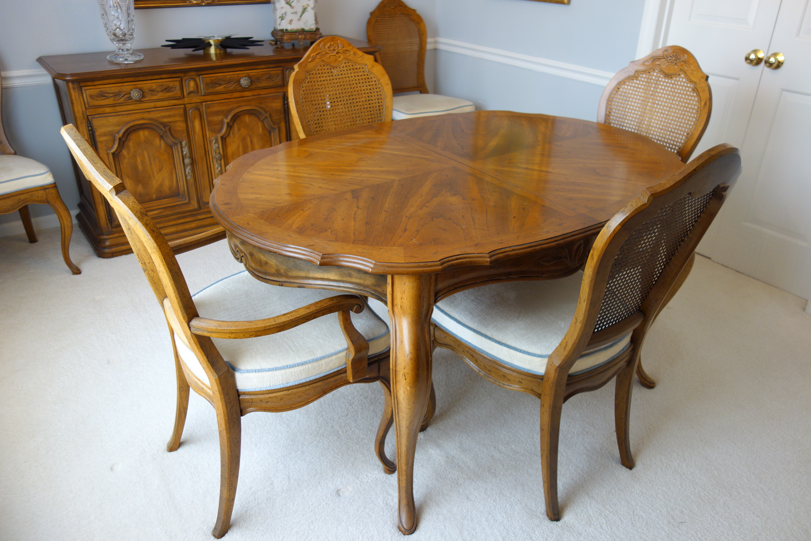 Drexel French Provincial Style Dining Table and Six Chairs EBTH