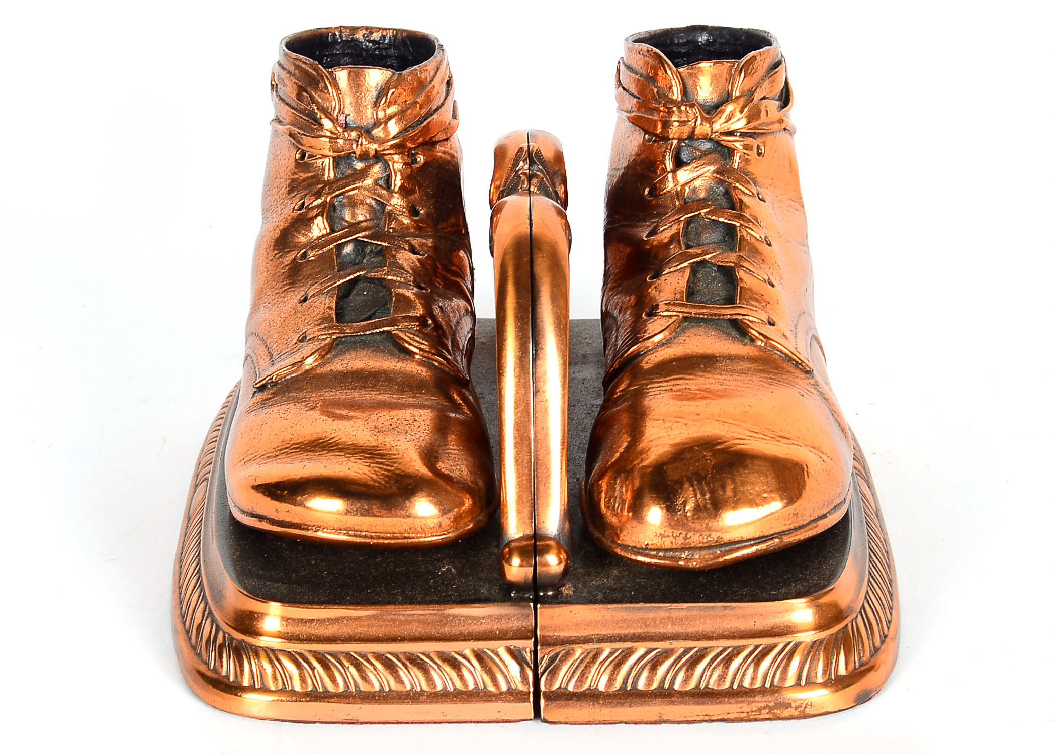 bronze baby shoe bookends