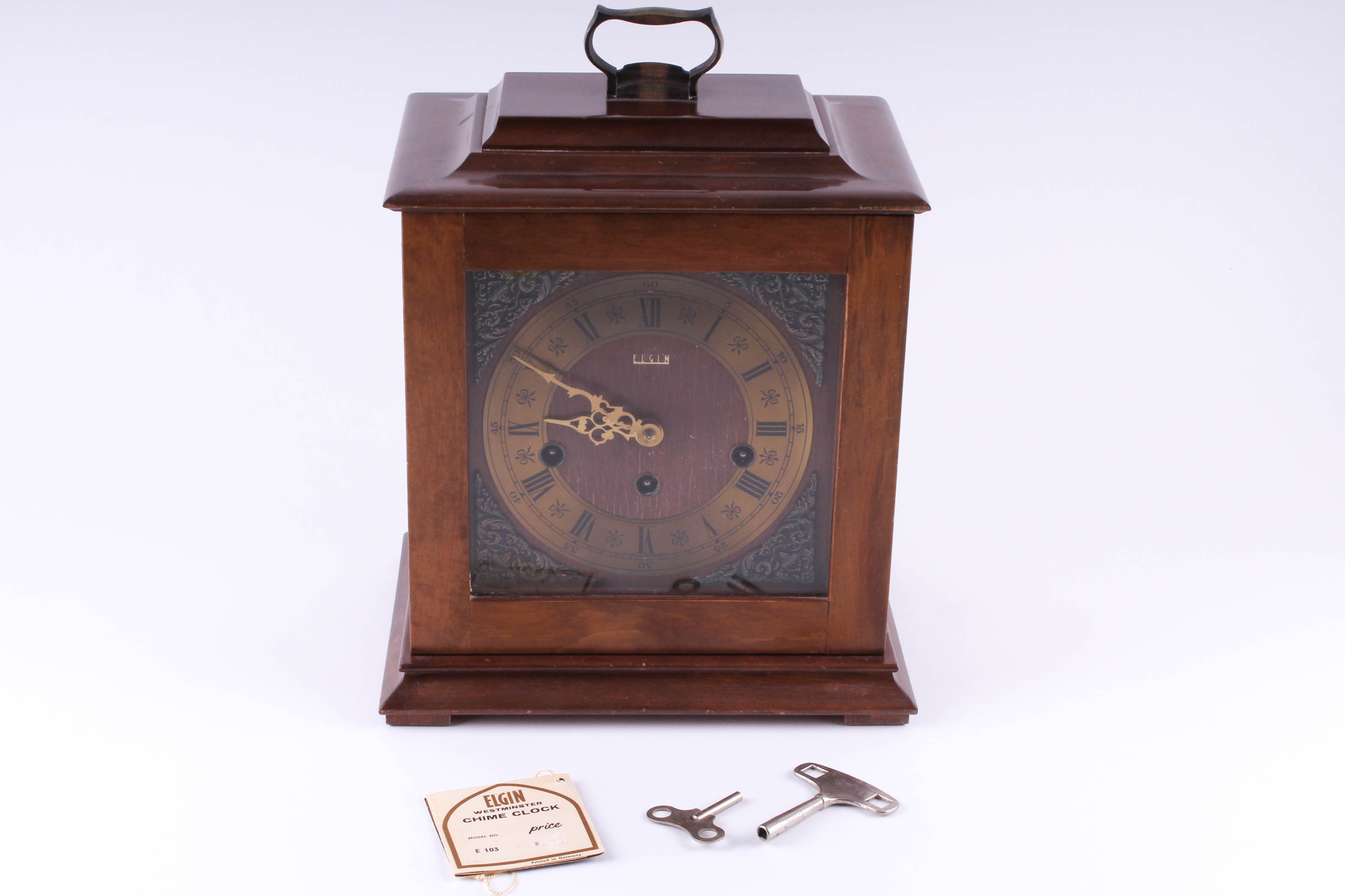 Vintage Elgin Westminster Chime Carriage Clock EBTH