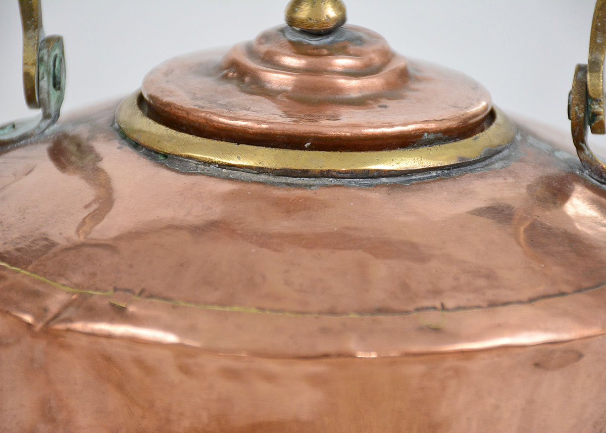 Antique English Hand Hammered Copper Tea Kettle EBTH