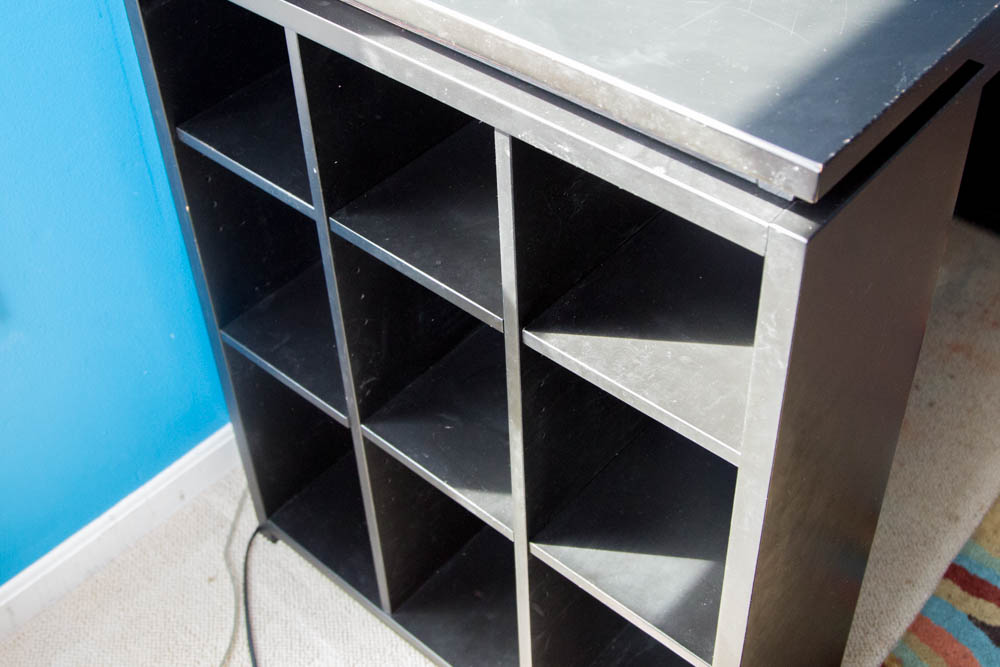 Large High Top Desk with Builtin Shelving EBTH