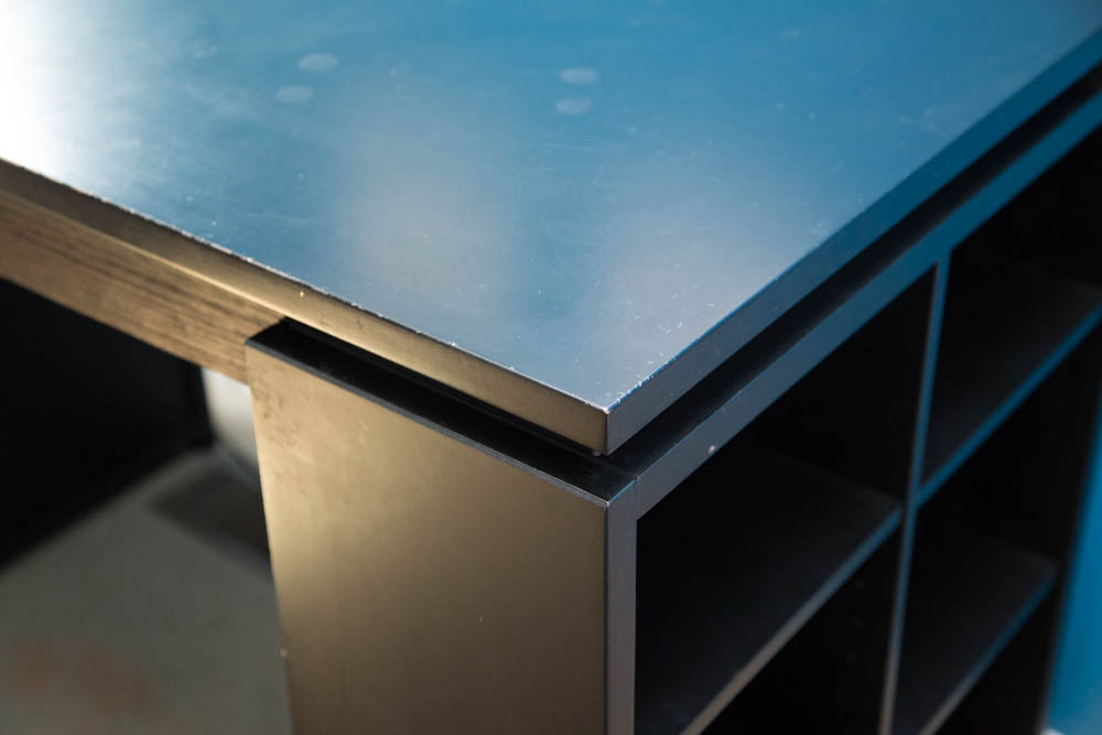 Large High Top Desk with Builtin Shelving EBTH