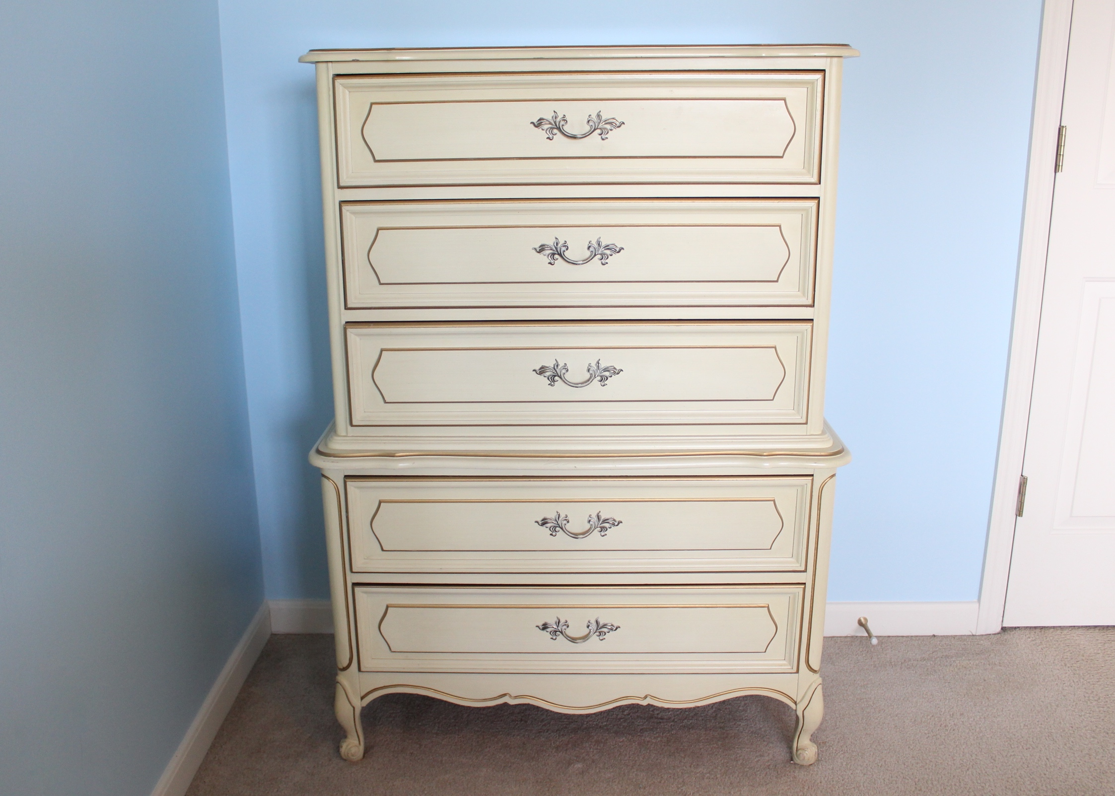 Vintage French Country Chest on Chest of Drawers EBTH