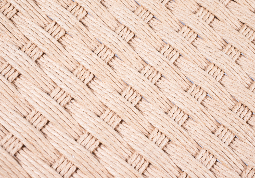 Teak Woven Bench EBTH