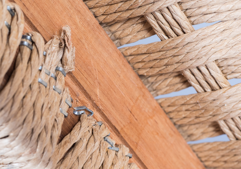 Teak Woven Bench EBTH