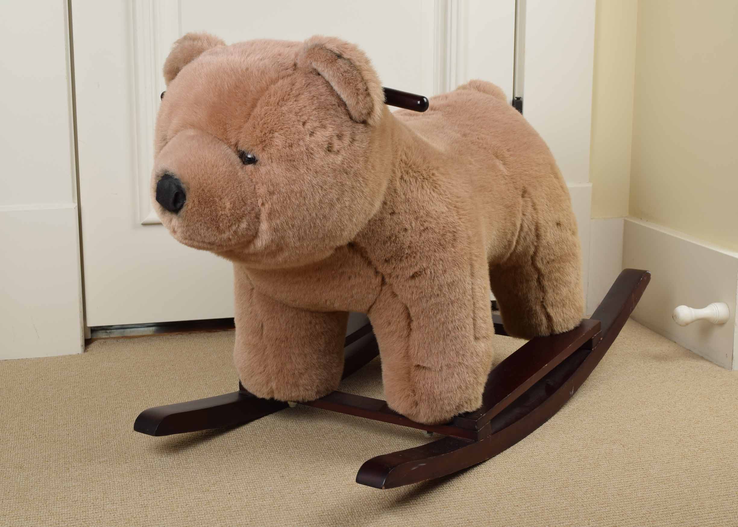 black bear rocking horse