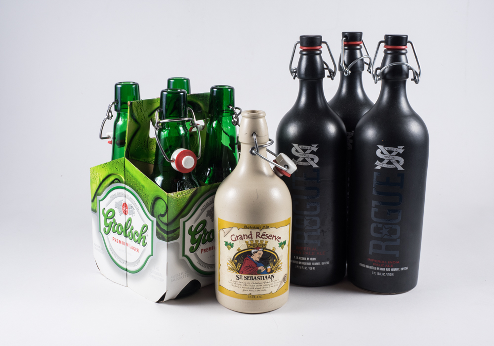 Group of Swing Top Beer Bottles EBTH