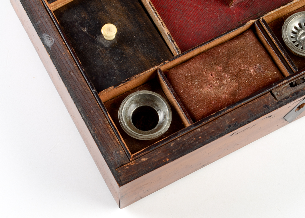 Antique Mahogany Travel Writing Desk Box | EBTH
