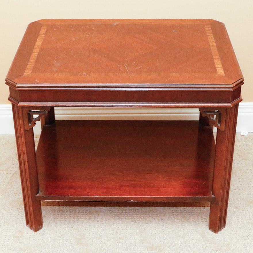 lane furniture chinese chippendale side table | ebth