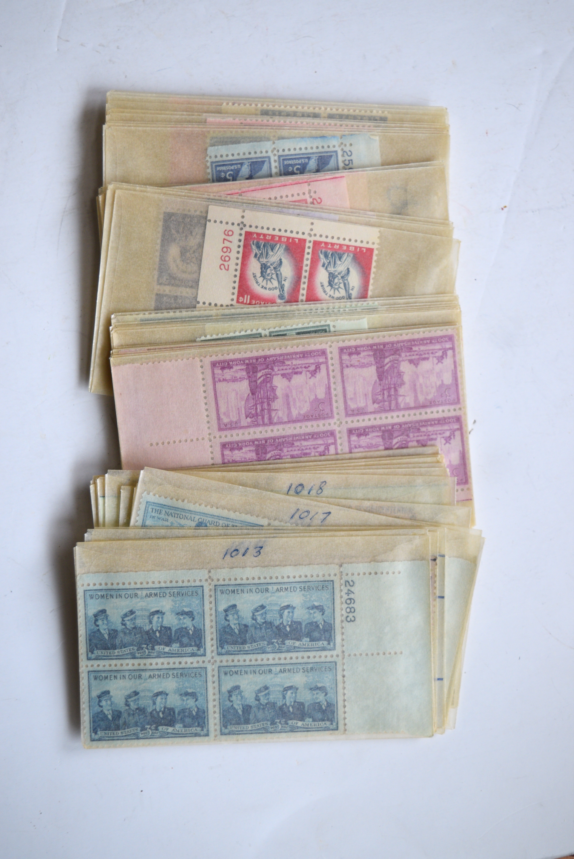 Large Collection of United States Plate Block Stamps EBTH